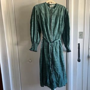 Ulla Johnson Fiona Ruffle Midi NWT Dress - Green